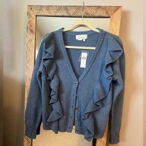 NWT Anthro Ruffle Cardigan